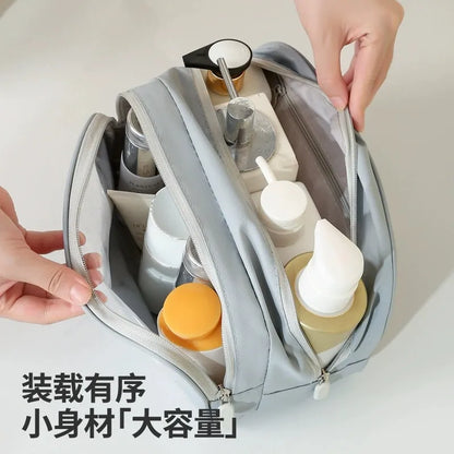 Necessaire Impermeável Dupla Feminina – Bolsa de Viagem para Cosméticos, Maquiagem e Higiene Pessoal
